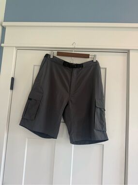 NWT Eastern Mountain Sports Gray Camp Cargo Shorts  Size 34